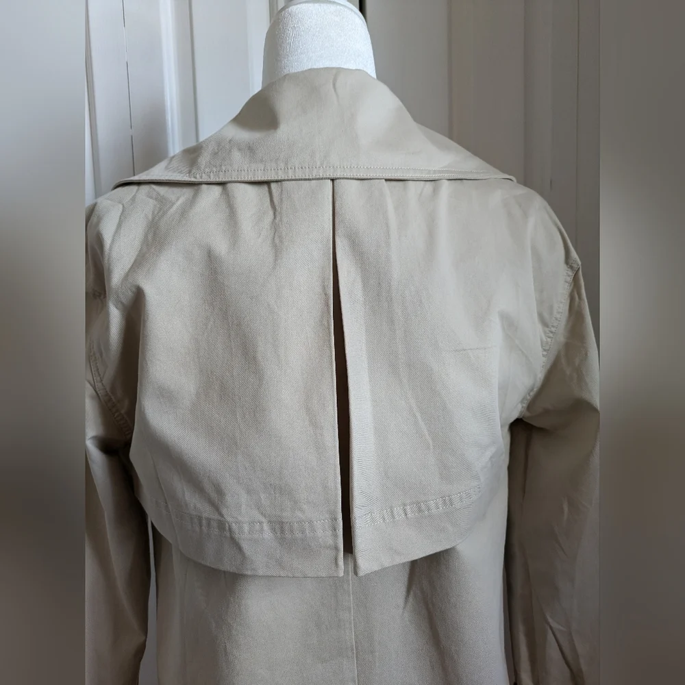 NWT Lulus Women's Cream Double-Breasted Coat - Picture 5 of 7